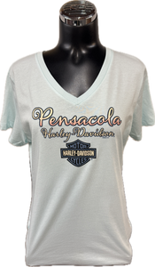 Sea Blue Pelican V-neck