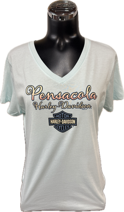 Sea Blue Pelican V-neck
