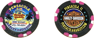 Beach Sign Poker Chip