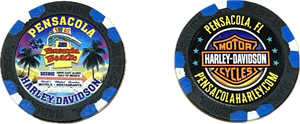 Beach Sign Poker Chip