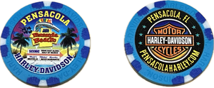 Beach Sign Poker Chip