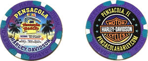 Beach Sign Poker Chip