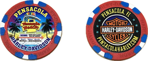 Beach Sign Poker Chip
