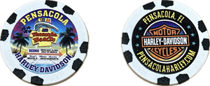 Beach Sign Poker Chip