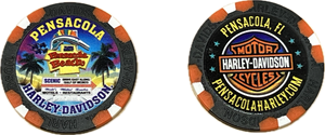 Beach Sign Poker Chip