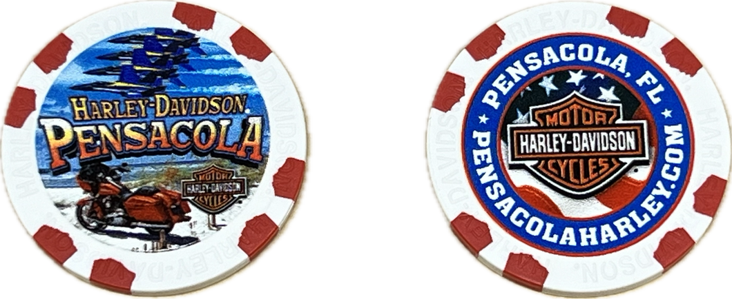 Blue Angel Beach Poker Chip